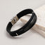 Fashion Square PU Leather Patchwork Multi-Layer Men's Bracelet