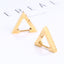 1 Piece Fashion Triangle Polished Titanium Steel Earrings