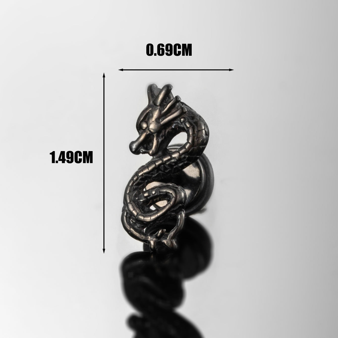 Hip-Hop Dragon Cross Stainless Steel Unisex Ear Studs