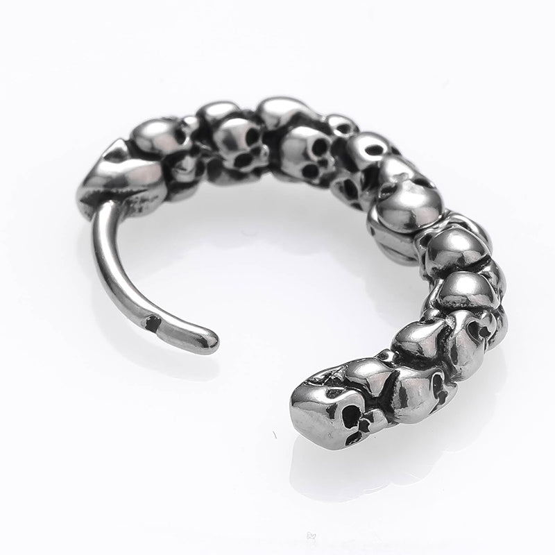 Hip-Hop Gothic Cross Skull Stainless Steel Earrings
