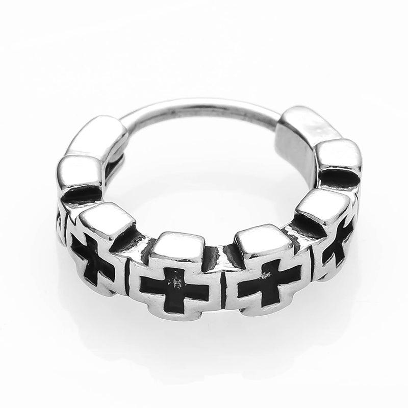 Hip-Hop Gothic Cross Skull Stainless Steel Earrings