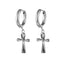 Hip-hop Cross Stainless Steel Men's Earrings with Pendant