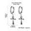 Hip-hop Cross Stainless Steel Men's Earrings with Pendant