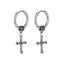 Hip-hop Cross Vintage Titanium Steel Men's Drop Earrings