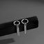 Geometric Stainless Steel Men's Drop Earrings - Minimalist Design