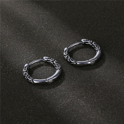 Geometric Titanium Steel Plated Unisex Hoop Earrings