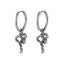 Hip-hop Snake Stainless Steel Men's Hoop Earrings with Creative Animal Design