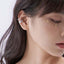 IG Style Geometric Zircon Inlay Double Layer Chain Ear Cuff