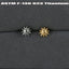 G23 Titanium Sun and Star Zircon Lip and Ear Studs with 18K Gold Plating