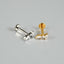 G23 Titanium Crown Zircon Inlay Lip Rings and Ear Studs
