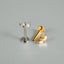 G23 Titanium Crown Zircon Inlay Lip Rings and Ear Studs