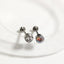 Elegant Titanium Rhinestone Lip Rings and Zircon Stud Earrings Set