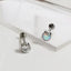 Elegant Titanium Rhinestone Lip Rings and Zircon Stud Earrings Set
