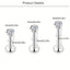 Stainless Steel Lip Rings and Studs Set with Zircon Accents - Punk Embroidery Design
