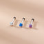 316 Stainless Steel Geometric Lip Rings with 3mm Australian Gemstones Piercing Jewelry