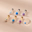 316 Stainless Steel Geometric Lip Rings with 3mm Australian Gemstones Piercing Jewelry