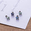 316 Stainless Steel Lip Rings with Inlaid Gemstones for Cartilage and Lip Piercing