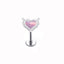 Heart Shape Opal Lip Rings 316 Stainless Steel White Gold Plated Labret Piercing Jewelry