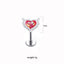 Heart Shape Opal Lip Rings 316 Stainless Steel White Gold Plated Labret Piercing Jewelry