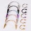 18K Gold Plated Stainless Steel Lip and Nose Ring with Smile Tiger Teeth Design