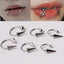 18K Gold Plated Geometric Stainless Steel Lip and Nose Ring Piercing Jewelry