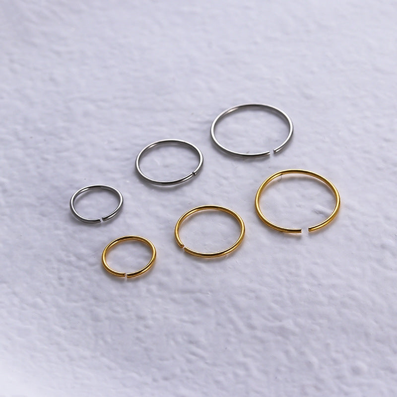 Geometric Titanium Lip and Nose Ring Cartilage Earrings 20G Piercing Jewelry