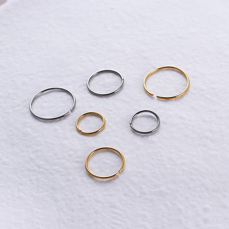 Geometric Titanium Lip and Nose Ring Cartilage Earrings 20G Piercing Jewelry