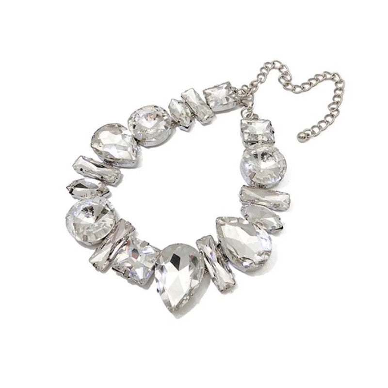 Luxurious Rhinestone Chain Choker Necklace for Women