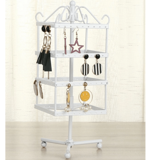 Metal Geometric Jewelry Display Rack for Earrings and Necklaces