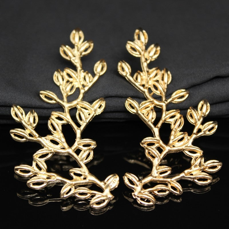 Metal Leaf Branch Hairpin Bridal Accessories