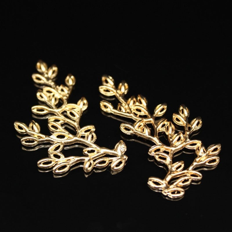 Metal Leaf Branch Hairpin Bridal Accessories