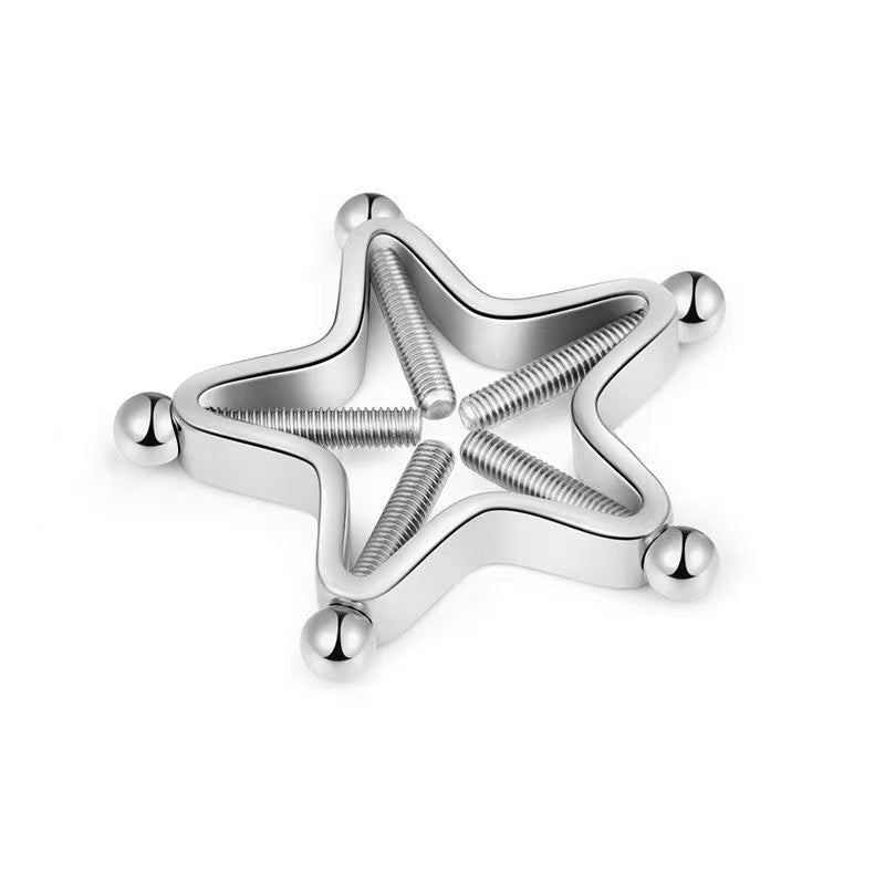 Pentagram Plum Blossom Stainless Steel Nipple Rings & Studs Adjustable Piercing Jewelry