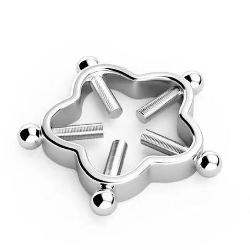 Pentagram Plum Blossom Stainless Steel Nipple Rings & Studs Adjustable Piercing Jewelry