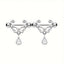 Heart Barbell Nipple Rings with Zircon Inlay - Stainless Steel & White Gold Plated