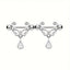 Heart Barbell Nipple Rings with Zircon Inlay - Stainless Steel & White Gold Plated