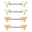 1 Piece Heart Shape 316 Stainless Steel Nipple Rings & Studs with Acrylic Inlay, White Gold Plated Body Jewelry