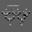 1 Piece Heart Wing Hand Shape 316L Stainless Steel Zircon Inlay Nipple Rings & Studs