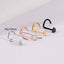 Heart Shape 18K Gold Plated Stainless Steel Nose Rings & Studs