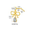Glam Rock Ethnic Style Star Heart Butterfly Nose Rings & Studs with Teardrop Gemstone Pendant, 316 Stainless Steel and Copper Plating, Inlaid Rhinestones Zircon, Gold Plated Piercing Jewelry