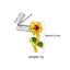 1 Piece Retro Starry Sky Flower Nose Ring & Stud 316 Stainless Steel Gold Plated with Zircon Pendant