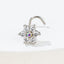 1 Piece Flower Zircon Inlay Stainless Steel Nose Ring & Stud