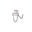 Heart Shape Wing Bow Knot Nose Studs 316 Stainless Steel with Zircon Rhinestones