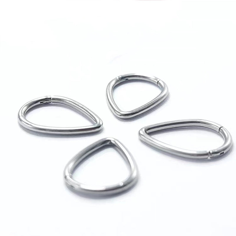 1 Piece Stainless Steel Nose Rings & Studs Simple Style Solid Color Piercing Jewelry