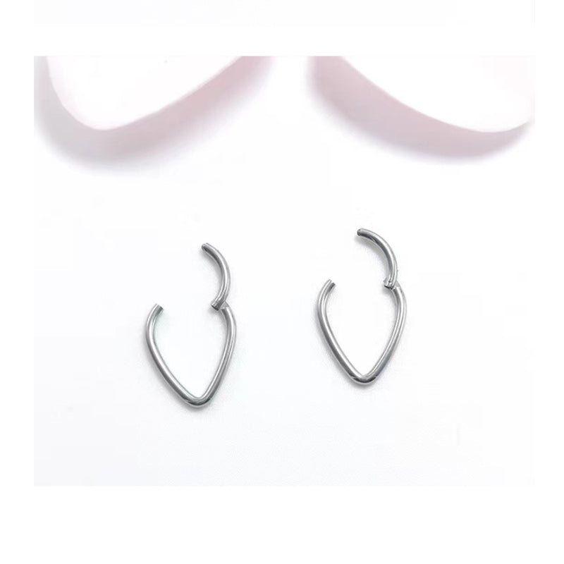 1 Piece Stainless Steel Nose Rings & Studs Simple Style Solid Color Piercing Jewelry
