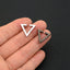 Geometric Stainless Steel Triangle Drop Earrings for Men and Women