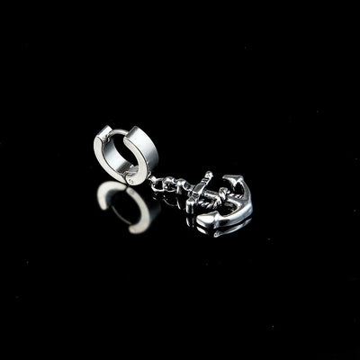 Punk Anchor Stainless Steel Hypoallergenic Earrings