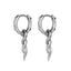 Punk Geometric Titanium Steel Men's Twisted Knot Drop Earrings