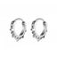 Punk Geometric Titanium Steel Men's Hoop Earrings with Rivet Design