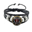 Punk Letter PU Leather Unisex Bracelet with Snap Clasp - Heavy Metal Band Inspired Braided Accessory