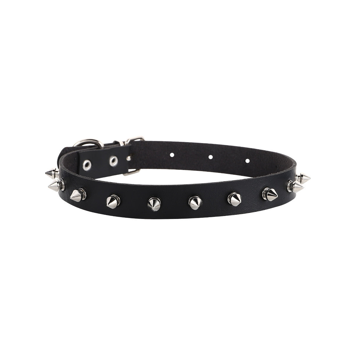 Punk Geometric PU Leather Alloy Choker Necklace for Women